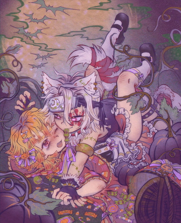 ↳ extra character + complex bg